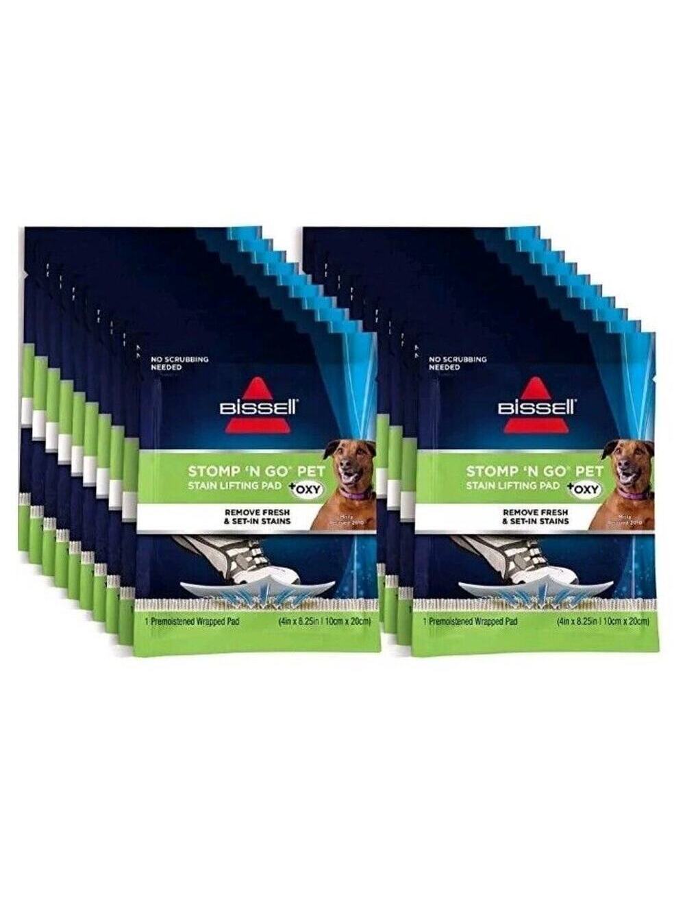 20 Bissell Stomp 'n Go Pet Stain Lifting Pads + Oxy Discontinued Sealed New